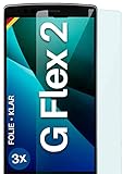 moex [3 Stück] Schutzfolie kompatibel mit LG G Flex 2 Displayfolie Hüllen-Freundlich, 0.2 mm dünne Displayschutzfolie, Bildschirm Schutz extra Kratzfest - HD Ultra-Klar