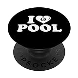 I love Pool Billard PopSockets mit austauschbarem PopGrip