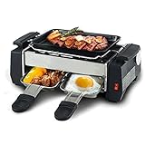 KWY 1000w Hochleistungs-Non-Stick-Familien-Grill-Raclette Grill rauchloser Grill Raclette Pan Electric Griddle