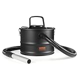 VEVOR Aschesauger, 15L mit 1200W starker Saugleistung, Kaminsauger mit Rückwärtsabsaugung, 3M Stromkabel, 16 Kpa max. Saugleistung, für Kamine, Pelletöfen, Holzöfen, Holzb