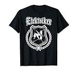 Elektriker - Zunftzeichen auf Wappen mit Ehrenkranz. T-Shirt