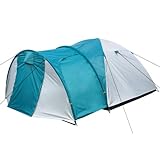 CampFeuer Kuppelzelt für 3 Personen Biglu | für Camping, Outdoor und Wandern inkl. Erdnägel und Aufbewahrungstasche (Silber/grün)