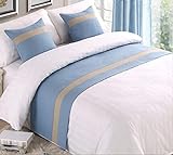 Tagesdecken Bettläufer Überwurf Bettwäsche Single Queen King Bettdecke Handtuch Home Hotel Dekorationen,hellblau,50 X 180 cm (nur Bettschal)