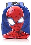Marvel Spider-Man Rucksack Kinder, Schultasche Kindergarten mit 3D Reflektierenden Augen, Kinderrucksack für Jungen, Kinder Geschenke