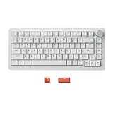 DrunkDeer A75 Pro Rapid Trigger Mechanische Gaming-Tastatur, leiser Magnetschalter, verstellbare Betätigung, PBT-Tastenkappe, Cherry Profil, RGB 75 %, 82 Tasten, ANSI, verdrahtet mit Knauf, Weiß