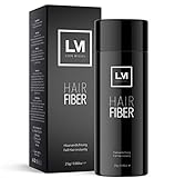 LEON MIGUEL Hair Fiber - Haarverdichtung - Premium Streuhaar/Schütthaar mit Soforteffekt bei Geheimratsecken, Haarausfall und lichtem Haar - Haarpuder | 25g (Dunkelbraun)