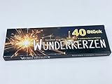 Hassinger 40 x Wunderkerze 17 cm Ganzjahres Feuerwerk Party Feier Sprühen prächtig ab 12