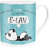 Hope & Gloria XL-Tasse Motiv 'Panda E-LAN' | Große Tasse aus Porzellan, Jumbo-Tasse, 60 cl, Tasse mit Spruch | Geschenk, Freund, Freundin | 45673