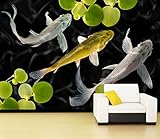 AJ WALLPAPER 3D Fisch Hai Gemälde 711737 Tapeten Drucken Abziehbild Deko Innen Wandgemälde Selbstklebend Tapete DE Pepe (gewebt Papier (Notwendigkeit Leim), 【 82”x58”】 208x146cm(BxH))