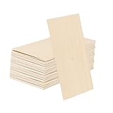JOIKIT 40 Stück Holzplatten, 100 x 200 x 1,5 mm Sperrholzplatte, unlackierte Lindenholzplatten zum Basteln, Holzhandwerk-Modell