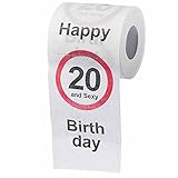 GOODS+GADGETS Lustiges Fun Klopapier zum Geburtstag Toilettenpapier Geburtstags-Dekoration Geschenkartikel (20. Geburtstag)