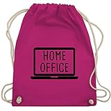 Shirtracer Sonstige Berufe - Home Office Laptop - Unisize - Fuchsia - WM110 - WM110 - Turnbeutel und Stoffbeutel aus Baumwolle