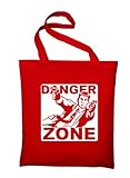 Styletex23 Danger Zone Sterling Malory Archer Fan Jutebeutel Baumwolltasche, red