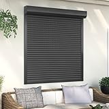 Xichuzi Rollladen Aluminium, Aussenrolladen, Schrank Rollo, Außenrollo, Sonnenschutzrollo Außen, 130 x 140