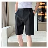 TTKD Männer Shorts Koreaner Stil Sommer Kurze Anzug Hosen Unisex Kleidung Feste dünne regelmäßige Fit-Shorts Mann (Color : A, Size : 3XLcode)