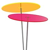 Cazador-del-sol ® Medio | Duo | 2 Stück Sonnenfänger-Scheiben gelb/rot 1,20 Meter hoch - das Original