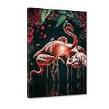 Hustling Sharks Flamingo-Bild als XXL Wandbild 'Flamingos' - Tierbilder im Hochformat (30x45cm)