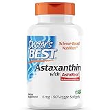 Doctor's Best, Astaxanthin with AstaReal, 6mg, 90 Weichkapseln, hochdosiert, Laborgeprüft, Glutenfrei, Sojafrei, ohne Gentechnik