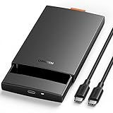 UGREEN 2 5 Zoll Festplattengehäuse USB C 3.1 Gen 2 auf SATA III bis zu 6Gbps Gehäuse für 2,5 Zoll SSD und HDD in Höhe 9.5mm 7mm UASP Externes Case für 2.5 Zoll Festplatten mit USB C zu USB C Kab