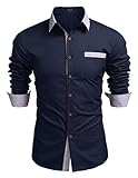COOFANDY Hemd Herren Langarm Regular fit bügelleicht für Anzug Business Freizeit Hemden männer