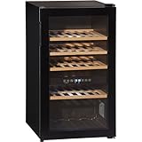 Wolkenstein WTS49DW | Stand Weinkühlschrank | Vinothek | 2 Temperaturzonen | Platz für 49 Flaschen | Touch Control Display | Schwarz | 86 x 48