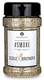 Ankerkraut #Smoke, BBQ Rub Gewürzmischung der Sizzle Brothers für Fisch, Geflügel, Schwein und Rind, 210g im Streuer