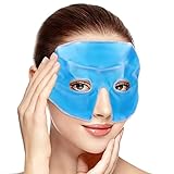 ICEHOF Augenmaske kühlend - Angenehmes Obermaterial, mit Aufbewahrungsbeutel - Mit hochwertigem Gel für optimale Kühlung - Effektiv Stirn bis Wange - Migräne Auenpflege Augen Kühlmaske Gesicht