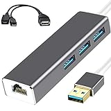 Uniquelove 3 USB HUB LAN Ethernet Adapter + OTG USB Kabel für FIRE Stick 2ND GEN ODER FIRE TV3
