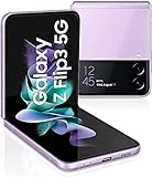 Samsung Galaxy Z Flip3 5G (17,03 cm) faltbares Handy ohne Vertrag, großes 1,9 Zoll Frontdisplay, 128 GB interner Speicher, 8 GB RAM, Lavender, inkl. 36 Monate Herstellergarantie [Exklusiv bei Amazon]
