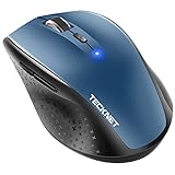 TECKNET Bluetooth Maus, 3200 DPI Kabellose Maus, 24 Monate Batterielebensdauer, Maus kabellos Bluetooth Mouse 6 Verstellbare DPI Level, Funk Maus mit Batterieanzeige für PC Mac