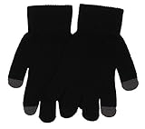 Mens Touch Screen Gloves for iPhone, iPad, Blackberry, Samsung, HTC and other smartphones, PDA's & Sat navs, Black