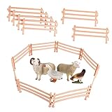 ibasenice 50 Stück der Zaun Miniaturzaun Zaun für Spielzeugfarm Mini-Dorfzaun Pferdestallspielzeug bauernhofspielzeug Farm Spielzeug Spielzeugzaun für Nutztiere Scheunenzaunmodell PVC
