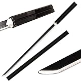 Sword Valley Japanisches Holz Anime Samurai Schwert Cosplay Naruto Uchiha Sasuke Holzschwert 103 cm - Schwarze konkav