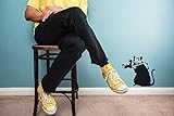 Banksy Kamera Ratte, Paparazzi Ratte Schablone wiederverwendbar startseite-wand-dekor Schablone Graffiti Banksy Stil Kunst Schablone Wandfarbe Stoffe & Möbel - halb transparent Schablone, S/ 17X18.5CM