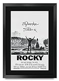 HWC Trading Rocky A3 Gerahmte Signiert Gedruckt Autogramme Bild Druck-Fotoanzeige Geschenk Für Sylvester Stallone Filmfans