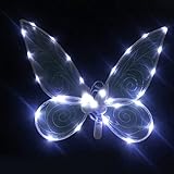 1 Stück Schmetterling Flügel Fee Kostüm Funkelnde Sheer Angel Wings Kostüm Zubehör schön für Jungen und Mädchen