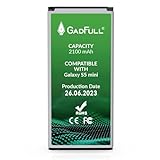 GadFull Akku für Samsung Galaxy S5 Mini | 2023 Baujahr | Entspricht Dem Original EB-BG800BBE | Lithium-Ionen-Akku der Modelle SM-G800F | Duos SM-G800H | Ersatz Handy-Akku für Ihr Smartphone