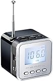 auvisio Würfelradio: Mini-MP3-Station mit integriertem FM-Radio, USB-/SD-Karten-Slot, 8 W (Radiowürfel)