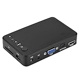 Garsent Multimedia-Player, 1080P HD HDMI Audio- und Video-Multimedia-Player Unterstützt USB, SD-Karte, Festplatte mit IR-Fernbedienung, 110V-240V.(EU)