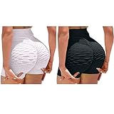 CPNG Yoga-Hose, 2pc Shorts Yoga Hosen Leggings für Frauen Hohe Taille Butt Heben kurz (Medium)