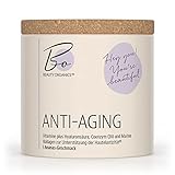 BO Beauty Organics ANTI-AGING - 3-Monats-Kur mit Hyaluronsäure, Coenzym Q10, Vitamin C und B12 - Nahrungsergänzung zur Unterstützung der Kollagenbildung - 1 x 90 Kautabletten