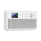 auna Connect Link - Smart Radio, Internet/DAB+ / UKW-Radio, Spotify Connect, Amazon Music, Bluetooth-Funktion, App-Control via UNDOK, 2,4' HCC Display (High Contrast and Color), AUX-Eingang, weiß