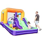 Bouncy Castles Large Inflatable Castle Trampoline Children's Playground with Slide Ocean Ball Poolnd Climbingrea for Indoornd Outdoor