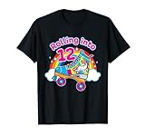Rolling Into 12 Year Old Roller Skate Birthday Party Unicorn T-Shirt