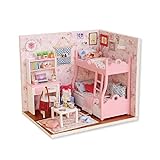 DIY Puppenhaus aus Holz, Möbel Puppenhaus Lernspielzeug für Kinder Geburtstagsgeschenke