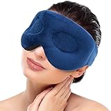 ICEHOF Wärmende Schlafmaske mit Lavendel - Aromatherapie & Ultra Soft - Mikrowelle / Augenkissen Augenmaske wärmend Wärmebrille Augen Wärmemaske - Gefüllt mit natürlichen Tonperlen