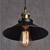 Vintage Retro Edison Loft Pendelleuchte Lampenschirm Retro Industrielle Deckenleuchte Lampenschirm Lackiertem Eisen Regenschirm Lampenschirm Land Art Lampe