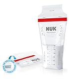 NUK Muttermilchbeutel, platzsparend & sofort verwendbar, 180ml, 25 Stück, transparent