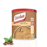SlimFast Milchshake Pulver Café au Lait I Kalorienreduzierter Diät-Shake mit hohem Eiweißanteil I für eine gewichtskontrollierende Ernährung I Nur 230 Kalorien pro Protein- I 438 g