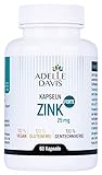 Adelle Davis® Zink FORTE 25 mg, 60 Kapseln, Vegan | Ohne Gentechnik | Sojafrei